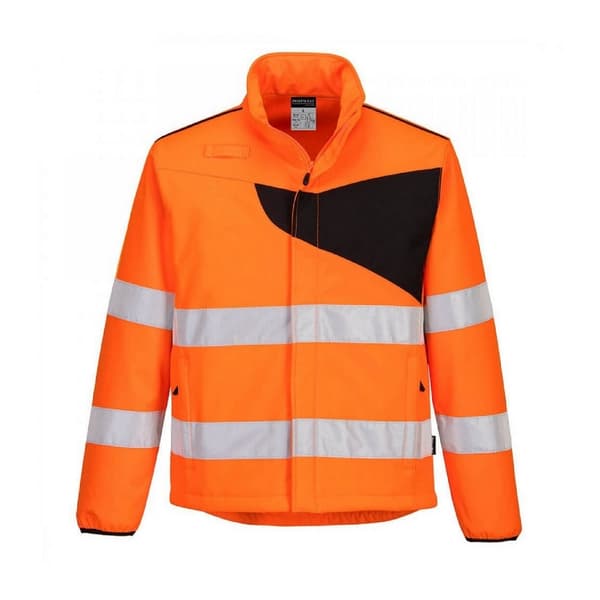 Portwest PW2 Fleece Hi-Vis säkerhetsjacka för män Orange/Black 3XL