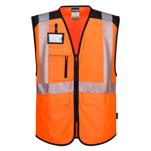 Portwest Hi-Vis säkerhetsväst för män Hi-Vis väst Orange/Black XXL