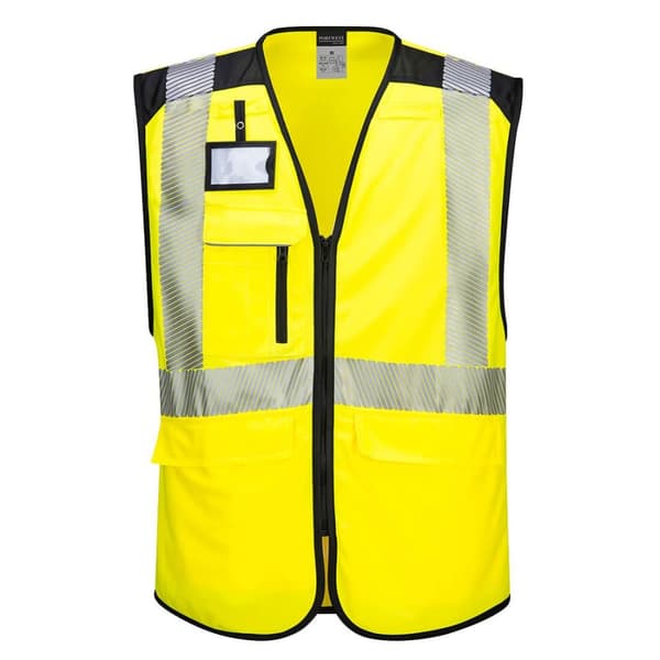 Portwest Mens PW3 Hi-Vis Vest Yellow/Black L