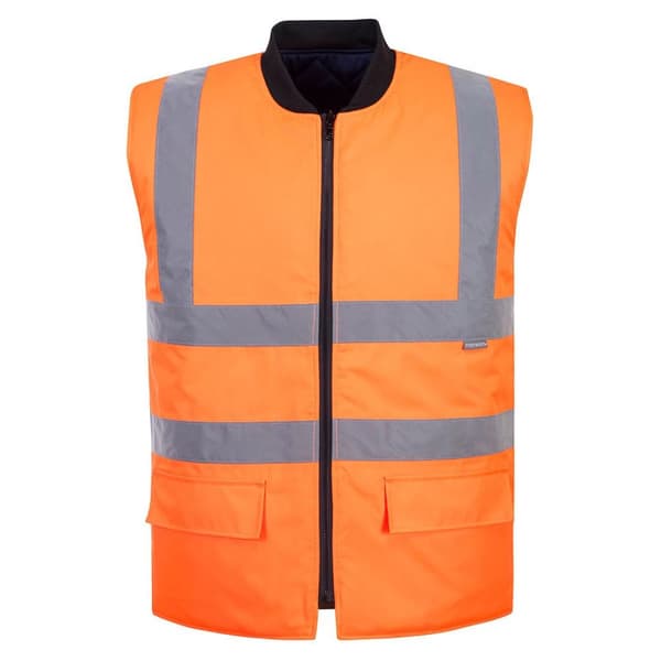 Portwest Mens Reversible Hi-Vis Safety Body Warmer