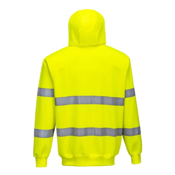 Portwest Mens Hi-Vis Full Zip Hoodie