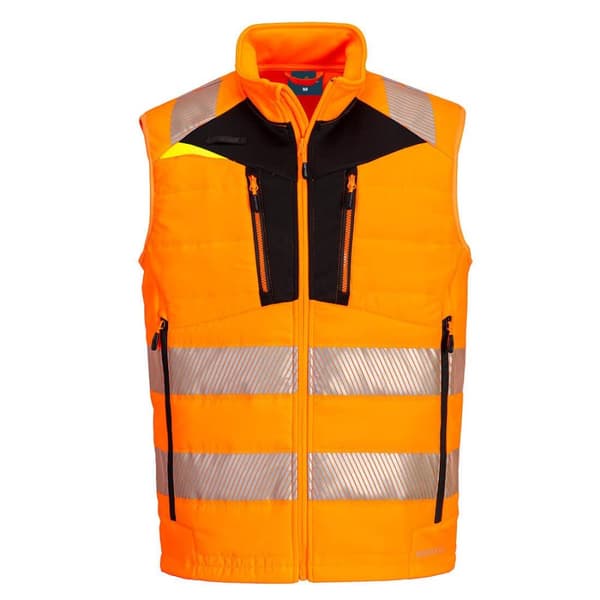 Portwest DX4 Softshell Body Warmer för män Orange/Black XXL