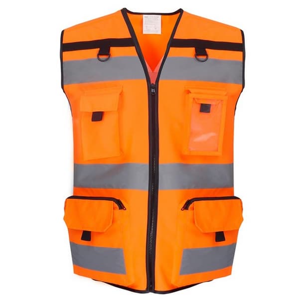 Yoko Unisex Ripstop Hi-Vis værktøjsvest til voksne Hi Vis Orange M