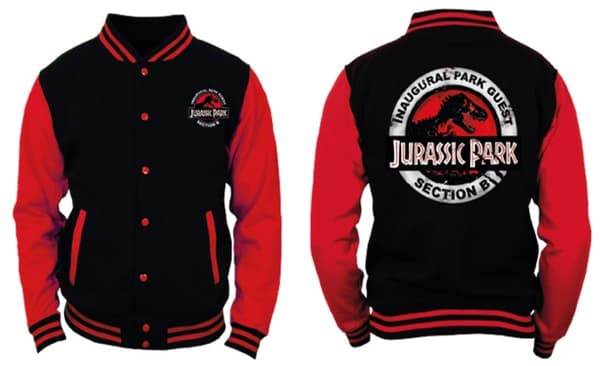 Jursssic Park - Svart och röd jacka för män - S