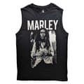 Miniatyrbild 4 av 4: Bob Marley Tank Top Muscle T Shirt Marley B&W Portrait Official Unisex Black