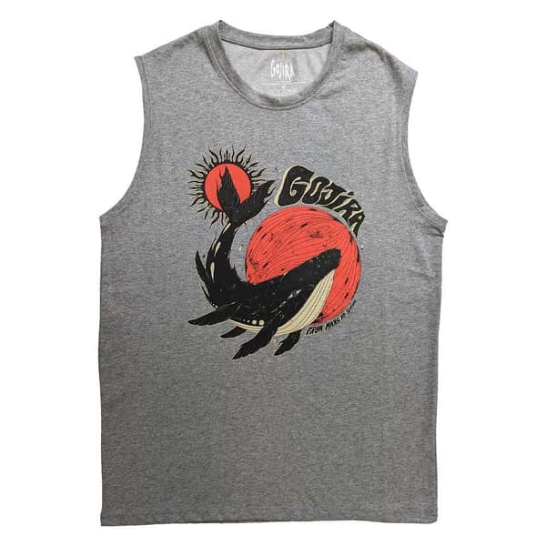 Gojira Tank Top Muscle T Shirt Whale Band Logo Official Unisex Grey Grey M