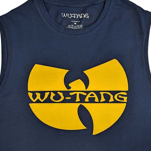 Wu-Tang Clan Tank Top Muscle T Shirt Logo Official Unisex Demin Blue