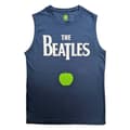 Miniatyrbild 3 av 4: The Beatles Tank Top Muscle T Shirt Drop T Logo & Apple Official Unisex Blue