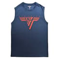 Miniatyrbild 1 av 4: Van Halen Tank Top Muscle T Shirt Classic Red Logo Official Unisex Demin Blue