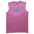 Miniatyrbild 3 av 4: Aerosmith Tank Top Muscle T Shirt Glitter Print Band Logo Official Pink
