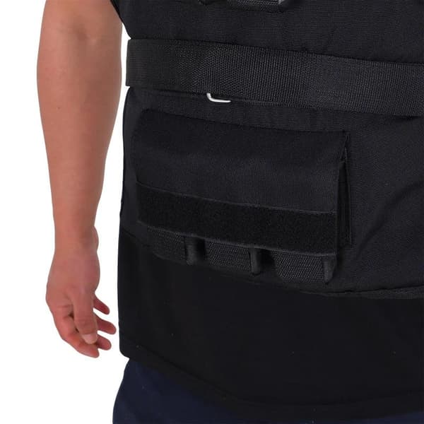 Rootz 30kg Träningsväst - Viktväst - Justerbar - Träningskondition - Oxford - Järn - Svart - 36x52cm