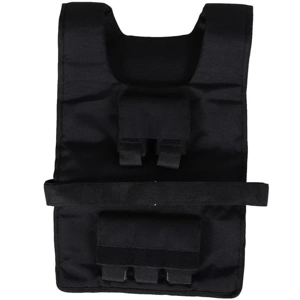 Rootz 30kg Träningsväst - Viktväst - Justerbar - Träningskondition - Oxford - Järn - Svart - 36x52cm