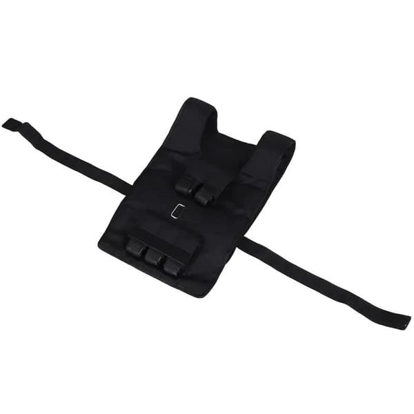 Rootz 20kg Træningsvest - Vægtvest - Justerbar - Træningsfitness - Oxford - Jern - Sort - 36x52cm