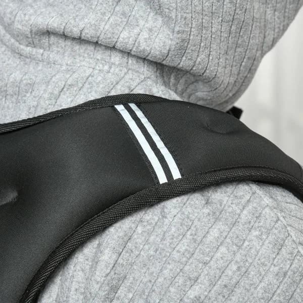Rootz Weight Vest - 10 kg Justerbar til vægttransformation Styrke - Træningsmand/kvinde - Oxford stof - Metal Sand - Sort - 40 x 35 cm