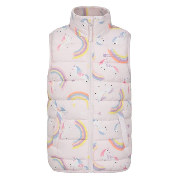 Mountain Warehouse Childrens/Kids Rocko Unicorn Padded Gilet Light Pink 2-3 Years