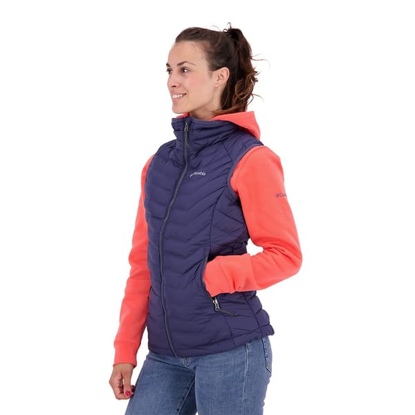 Columbia Vest Powder Lite Blå S Kvinde