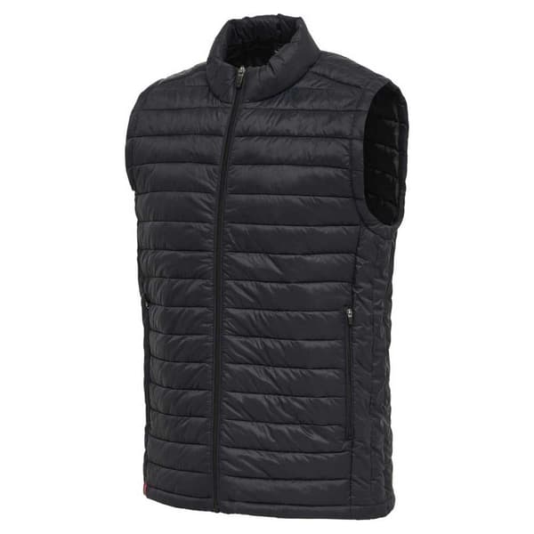 Hummel Vest Red Quilted Sort L Mand