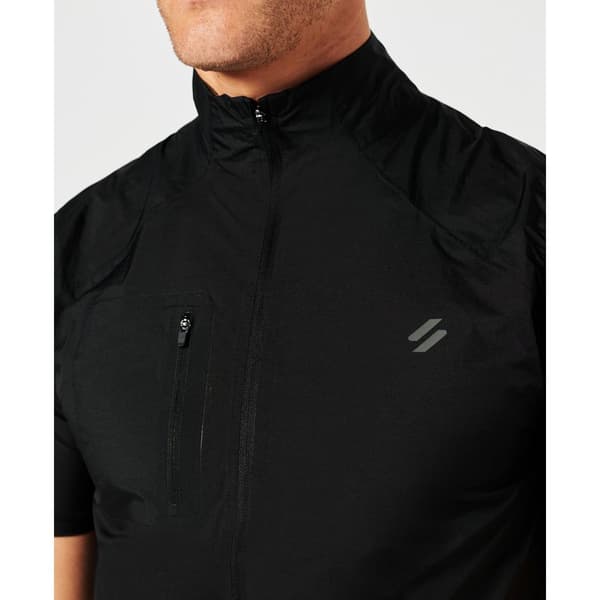 Superdry Run Lw Wind Gilet Sort 2XL Mand