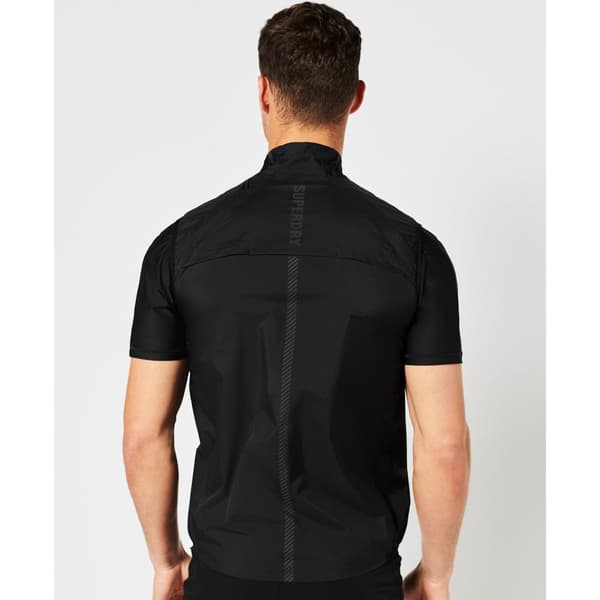 Superdry Run Lw Wind Gilet Sort 2XL Mand