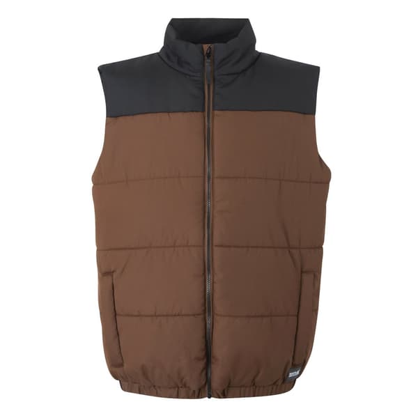 Regatta Hawfinch Baffled Gilet för herrar Dark Brown/Black XXL