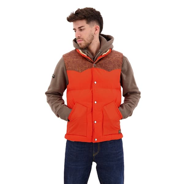 Superdry Lädermixväst Mountain Orange L Man