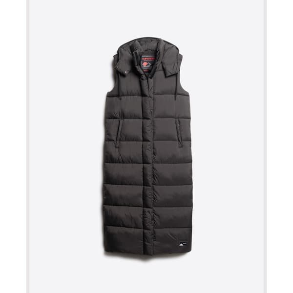 Superdry Dunväst Ripstop Longline Grå XS Kvinna