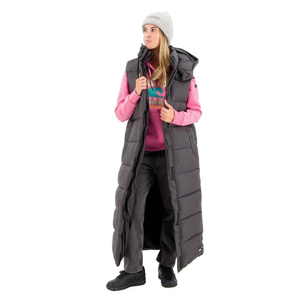 Superdry Dunväst Ripstop Longline Grå XS Kvinna