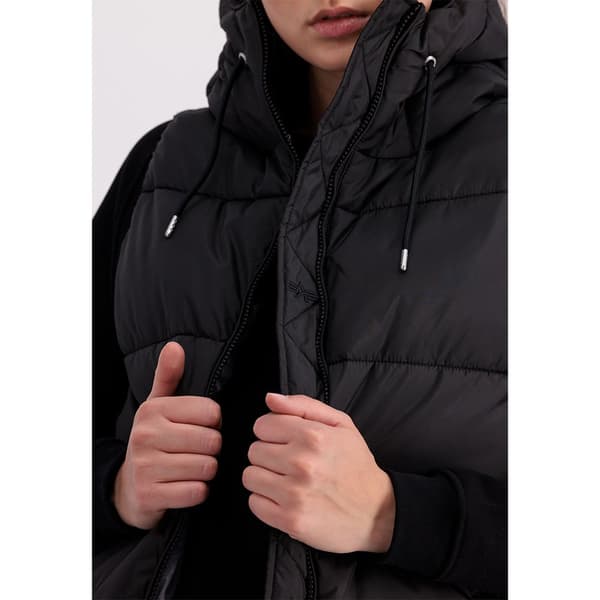 Alpha Industries Long Puffer Vest Sort XS Kvinde