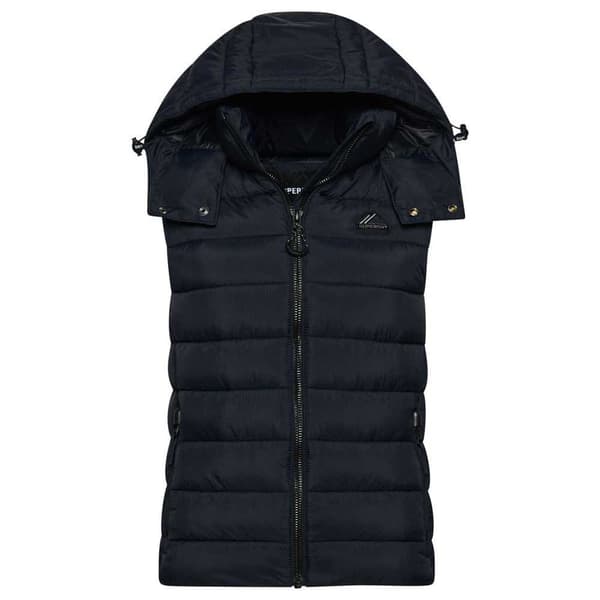 Superdry Väst Code Mtn Fuji Padded Blå 2XS Kvinna