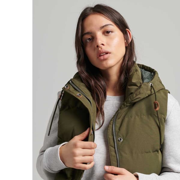 Superdry Väst Everest Grönt S Kvinna