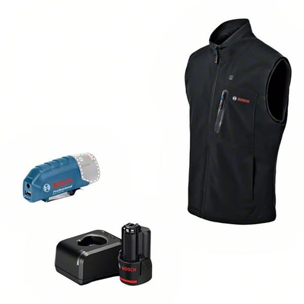 Bosch Professional Uppvärmd Väst Ghh 12 + 18v Xa + Gaa 12v-21 + Gba 12v 2.0 Blå 3XL