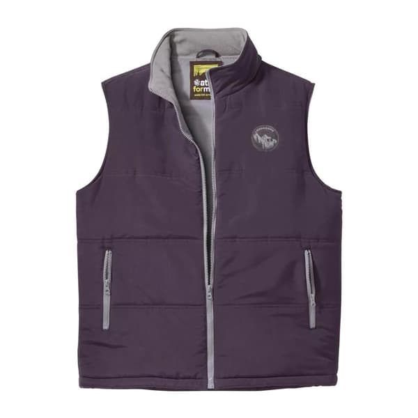 Atlas For Men Mens Water Repellent Padded Gilet Plum XL