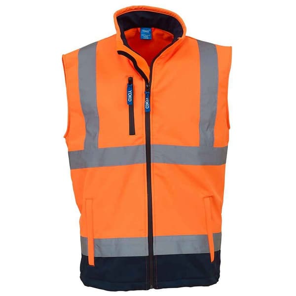 Yoko Unisex Adult Contrast Softshell Hi-Vis Gilet