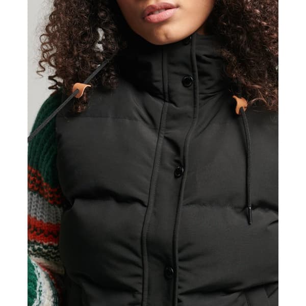 Superdry Väst Vintage Everest Faux Fur Svart M Kvinna