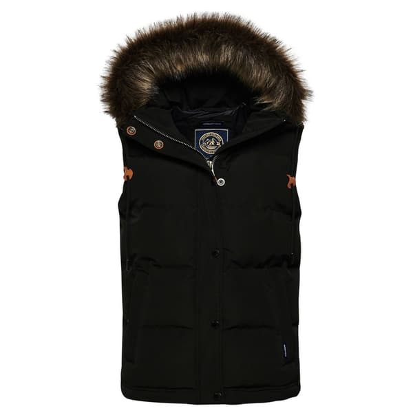 Superdry Väst Vintage Everest Faux Fur Svart M Kvinna