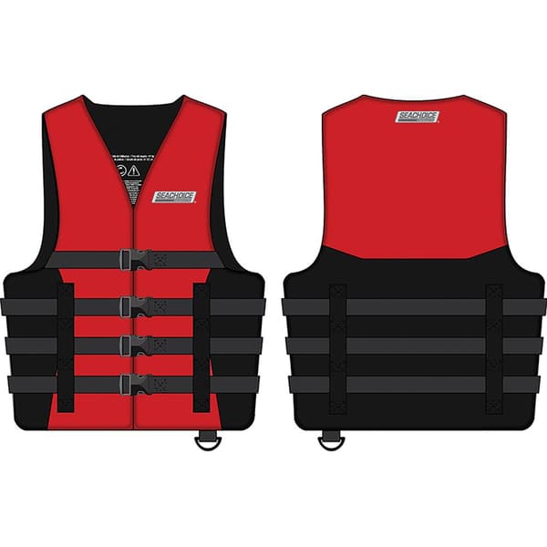 Seachoice Type Iii 4-bælte Ski Redningsvest Rød 4XL-5XL