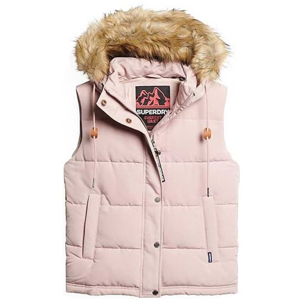 Superdry Väst Everest Faux Fur Rosa XS Kvinna
