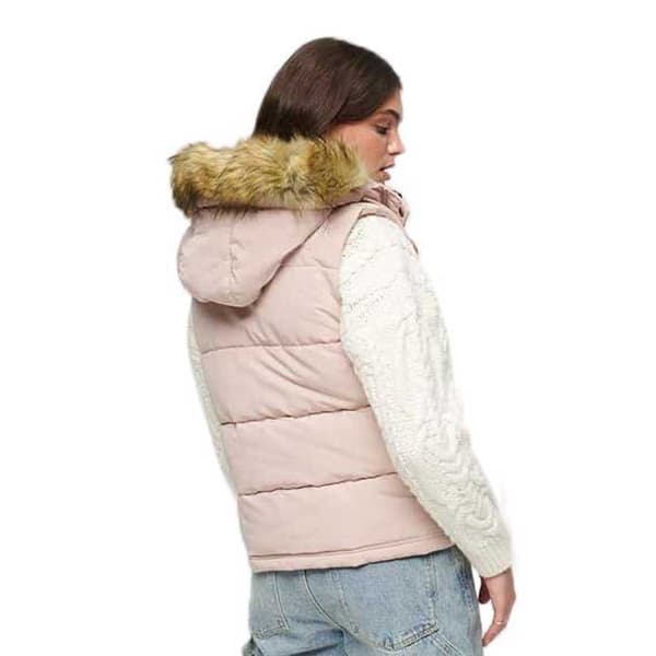 Superdry Väst Everest Faux Fur Rosa XS Kvinna