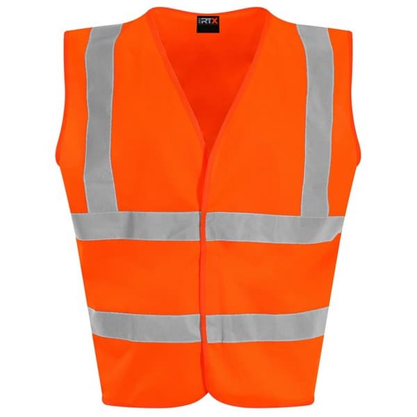 PRORTX Childrens/Kids Hi-Vis Waistcoat Hi Vis Orange 4-6 Years