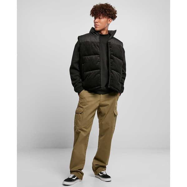 Urban Classics Vest Cord Sort L Mand