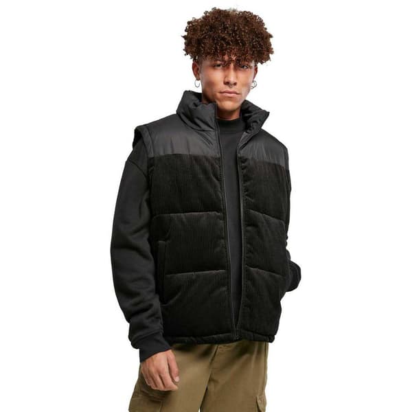 Urban Classics Vest Cord Sort L Mand