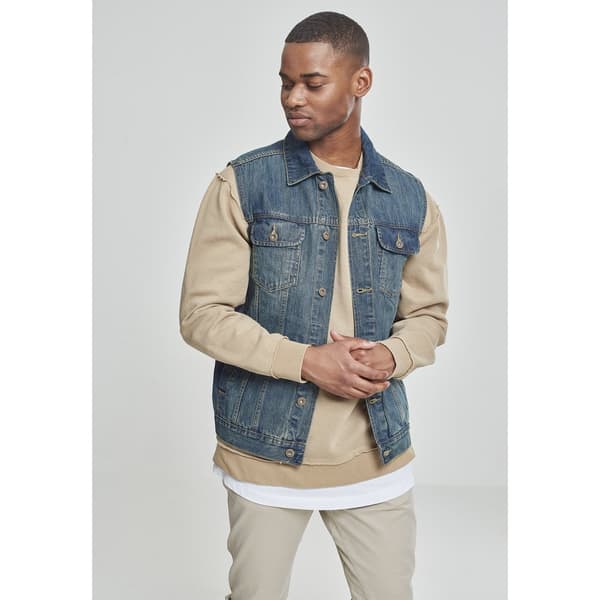 Urban Classics Vest Denim Blå M Mand