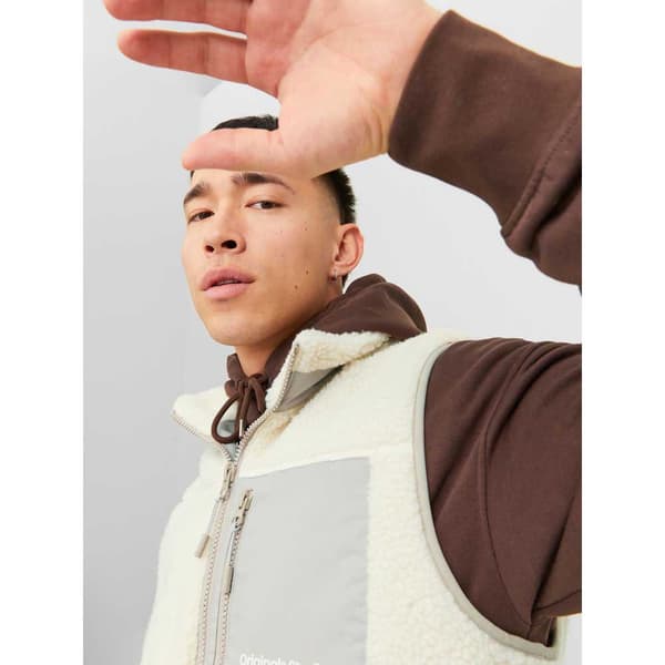 Jack & Jones Vest Erbro Teddy Beige M Mand