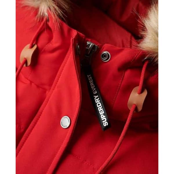 Superdry Väst Everest Faux Fur Röd S Kvinna
