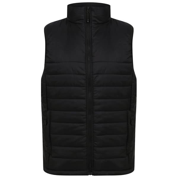 Henbury Unisex Adult Pongee Padded Gilet Black S