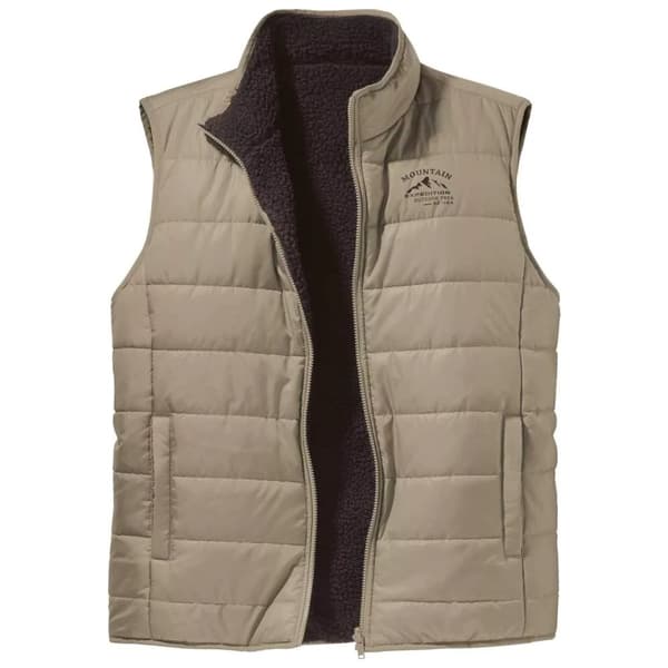 Atlas For Men Vändbar vadderad väst för herrar Beige/Brown L