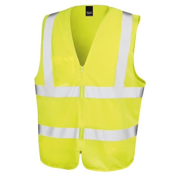 SAFE-GUARD by Result Unisex Adult Zip Front Hi-Vis Vest