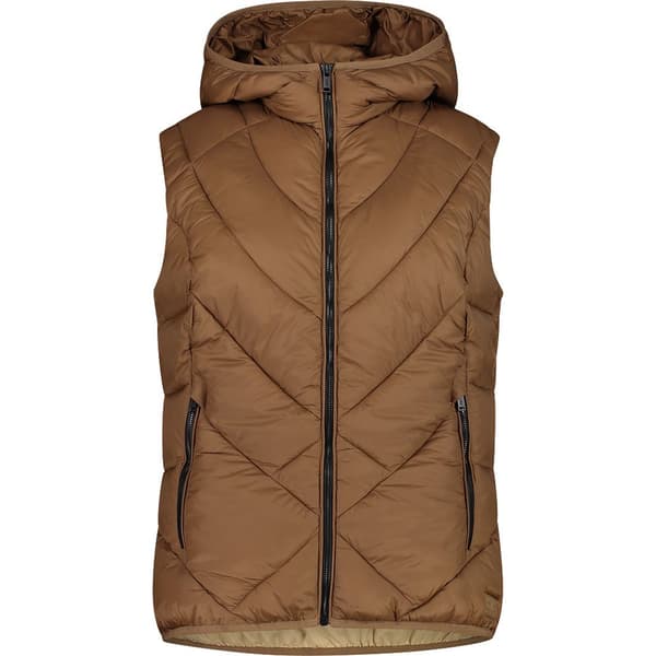 Cmp Vest Fix Hood 32k3046 Brun M Kvinde