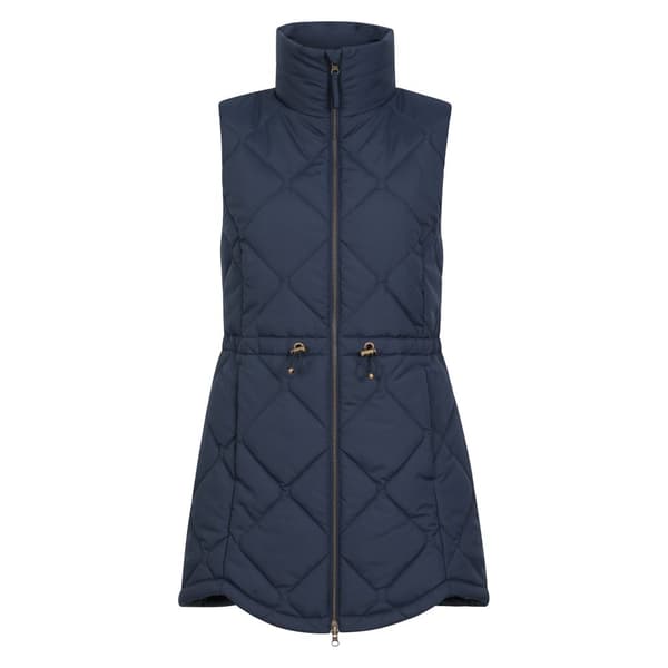Mountain Warehouse Womens/Ladies Rye Quilted Long Length Gilet Navy 8 UK