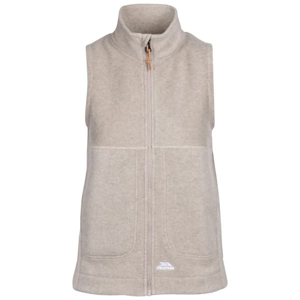 Trespass Womens/Ladies Talkative Fleece AT200 Gilet Oatmilk Marl 16 UK
